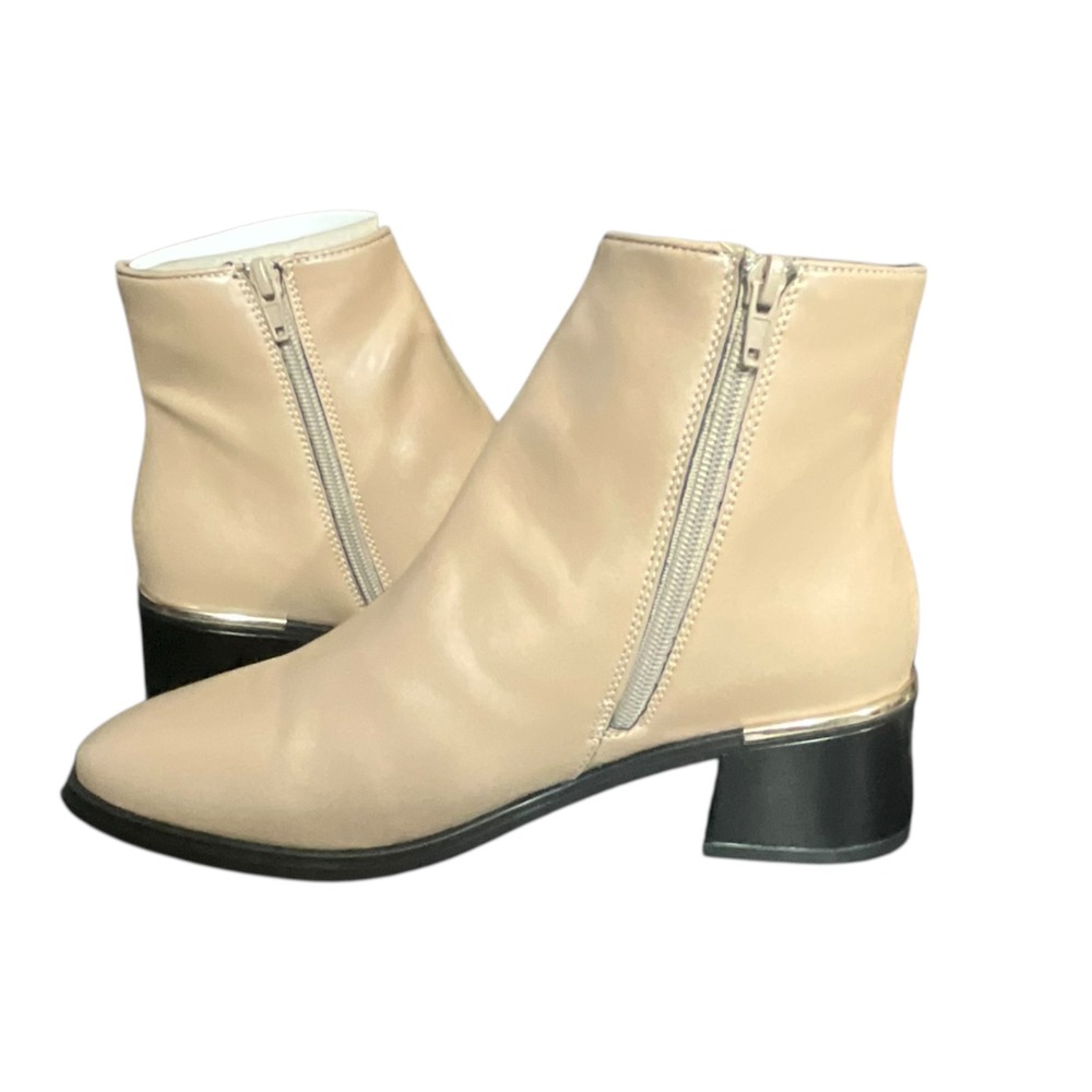 Italiana By Italian Shoemaker Boots Womens 8.5 Beige Zoriana Taupe Ankle Booties - Picture 10 of 16